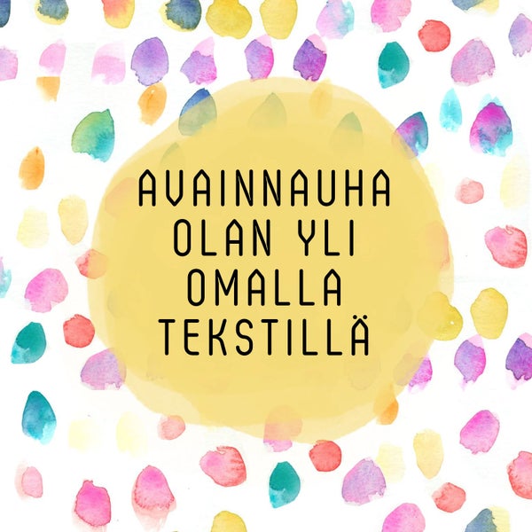 Avainnauha olan yli OMALLA TEKSTILL&Auml;